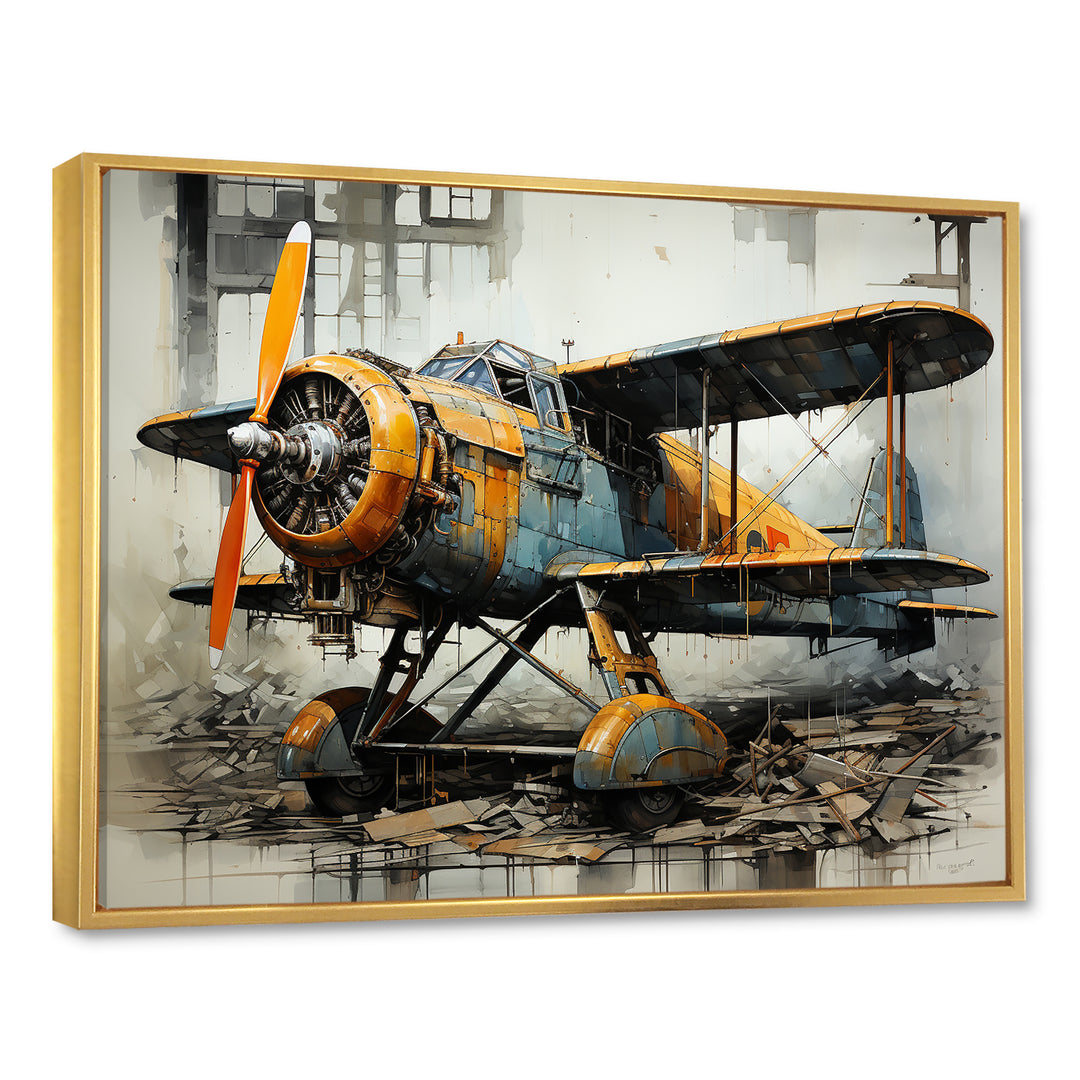 Industrial Plane Essence - Plane Canvas Wall Art