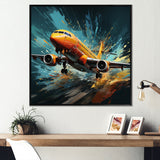 Speedy Passenger Plane Blur - Plane Canvas Wall Art