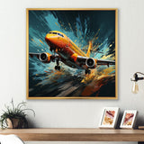 Speedy Passenger Plane Blur - Plane Canvas Wall Art