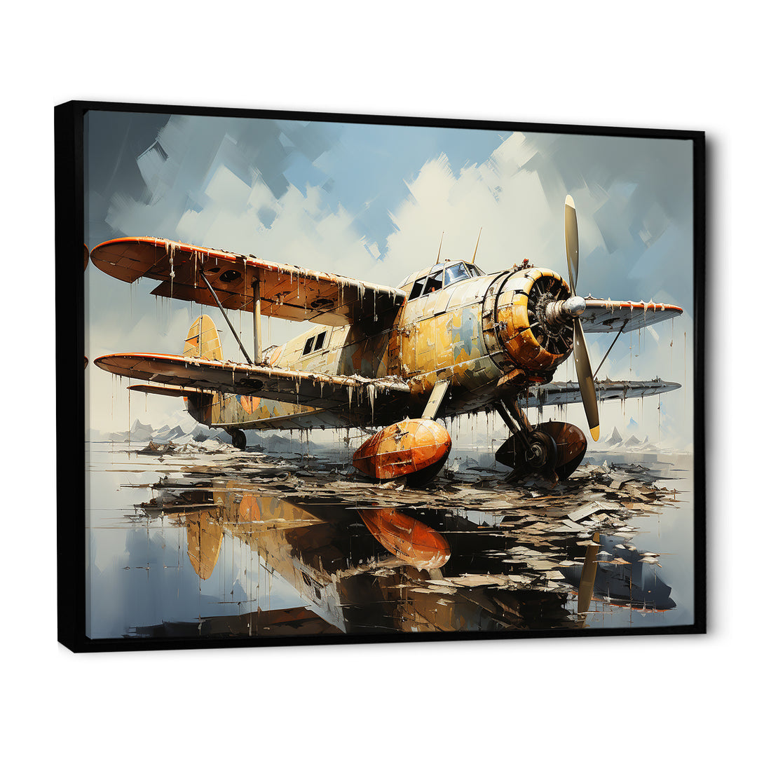Surreal Sea Plane Dream - Plane Canvas Wall Art
