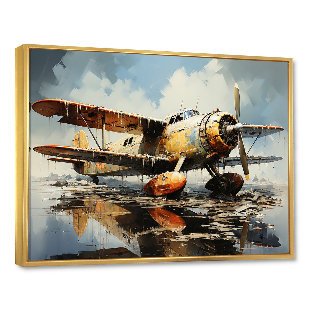 Surreal Sea Plane Dream - Plane Canvas Wall Art