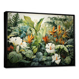 White Contemporary Botany Jungle Wonders - Floral Canvas Wall Art