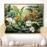 White Contemporary Botany Jungle Wonders - Floral Canvas Wall Art