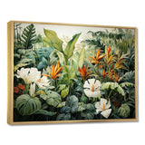 White Contemporary Botany Jungle Wonders - Floral Canvas Wall Art