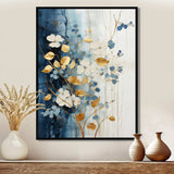 Beige And Gold Minimalism Botanical Serenity - Floral Canvas Wall Art