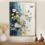 Beige And Gold Minimalism Botanical Serenity - Floral Canvas Wall Art