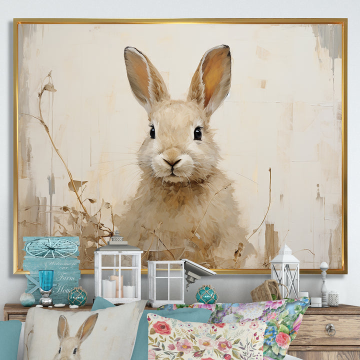 Bunny S Curious Flower Charm - Rabbit Wall Art Prints