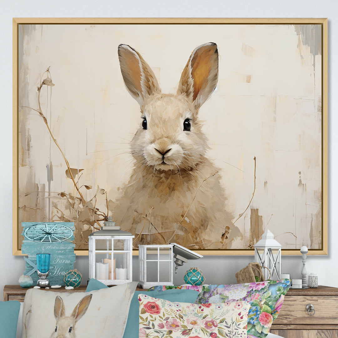 Bunny S Curious Flower Charm - Rabbit Wall Art Prints