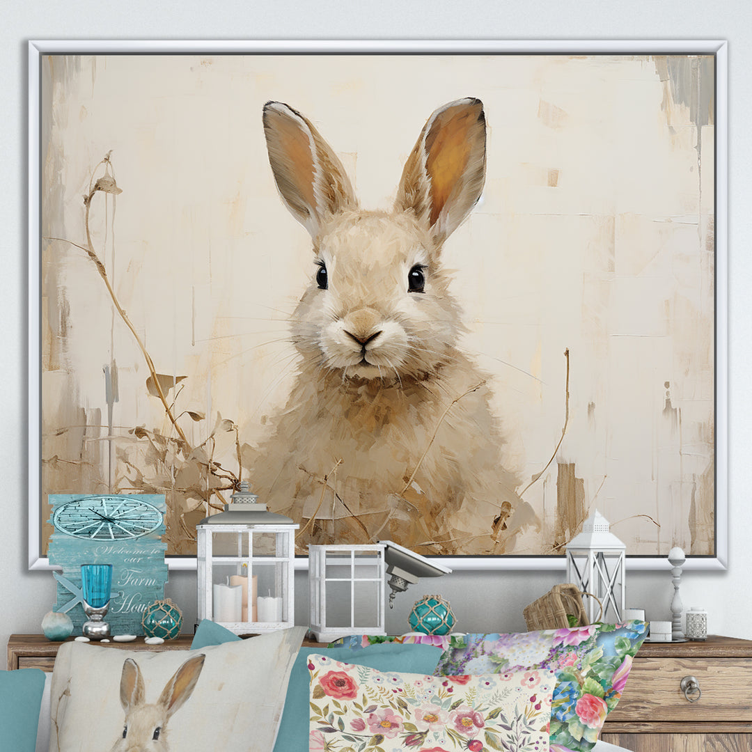 Bunny S Curious Flower Charm - Rabbit Wall Art Prints