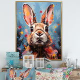 Pop Art Portrayal Of A Rabbit Hues - Rabbit Framed Canvas Art