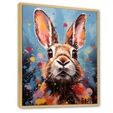 Pop Art Portrayal Of A Rabbit Hues - Rabbit Framed Canvas Art