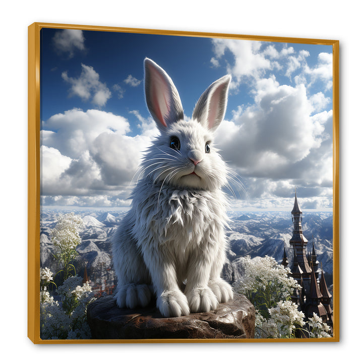 Mighty Rabbit Mountain Top - Rabbit Bedroom Wall Art