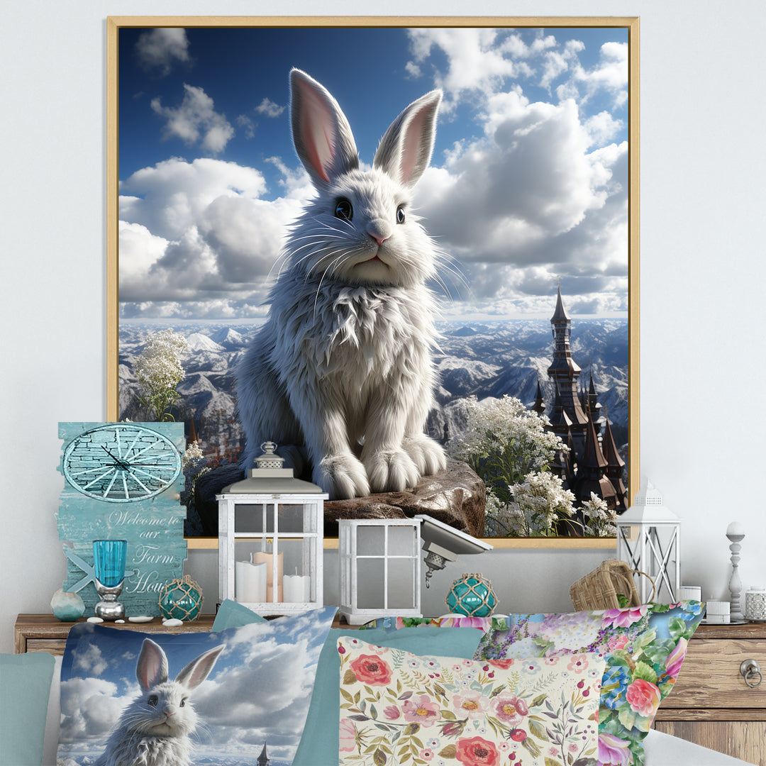 Mighty Rabbit Mountain Top - Rabbit Bedroom Wall Art
