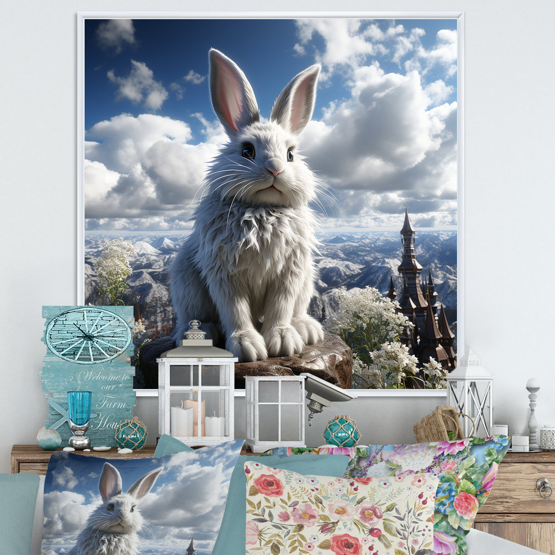 Mighty Rabbit Mountain Top - Rabbit Bedroom Wall Art