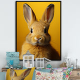 Whimsical Yellow Rabbit - Rabbit Wall Decor