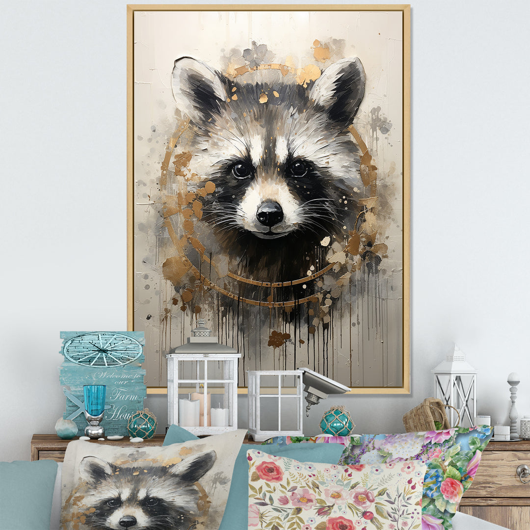 Mischief Raccoon Portrait - Raccoon Wall Decor