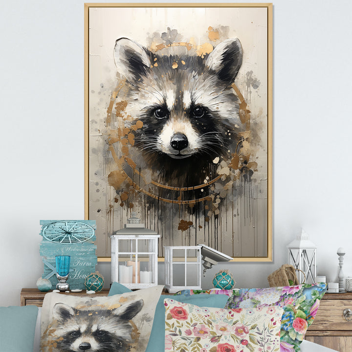 Mischief Raccoon Portrait - Raccoon Wall Decor