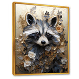 Mischief Blooming Raccoon Portrait - Raccoon Wall Art Prints