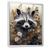 Mischief Blooming Raccoon Portrait - Raccoon Wall Art Prints
