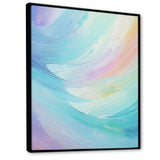 Soft Cyan Rainbow Whisper - Abstract Canvas Wall Art