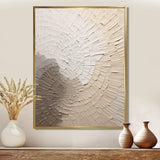 Graceful Minimalism Beige Muted Art - Abstract Canvas Wall Art