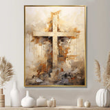 Minimalism Religious Cross - Spiritual Canvas Wall Art