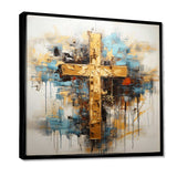 Divine Love Religious Cross III - Spiritual Canvas Wall Art