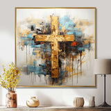 Divine Love Religious Cross III - Spiritual Canvas Wall Art