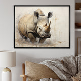 Mighty Strong Rhinoceros - Gray Rhinoceros Wall Art