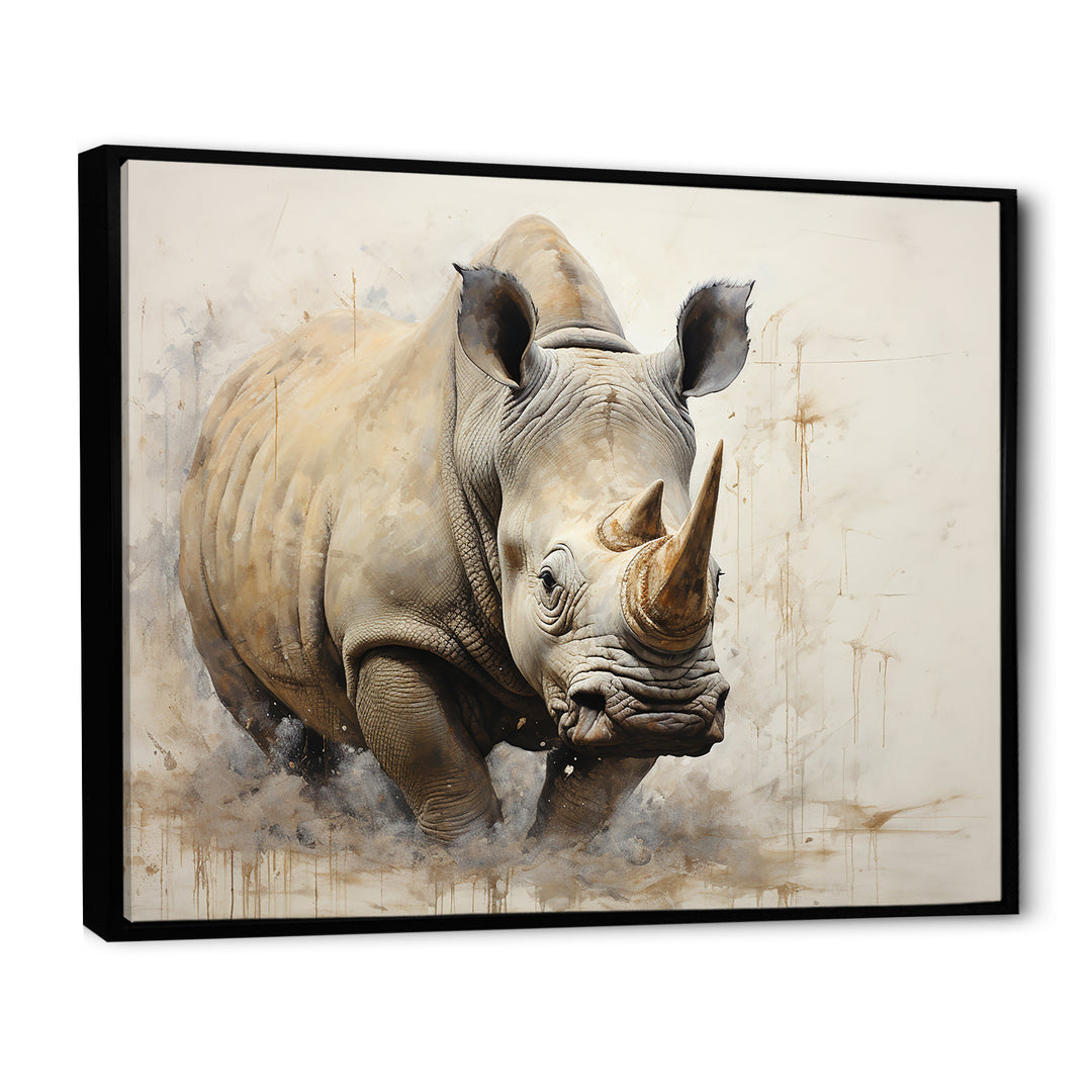 Mighty Strong Rhinoceros - Gray Rhinoceros Wall Art