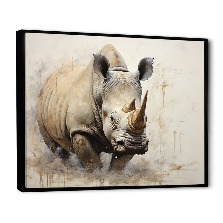 Mighty Strong Rhinoceros - Gray Rhinoceros Wall Art