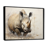 Mighty Strong Rhinoceros - Gray Rhinoceros Wall Art