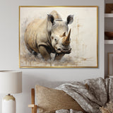 Mighty Strong Rhinoceros - Gray Rhinoceros Wall Art