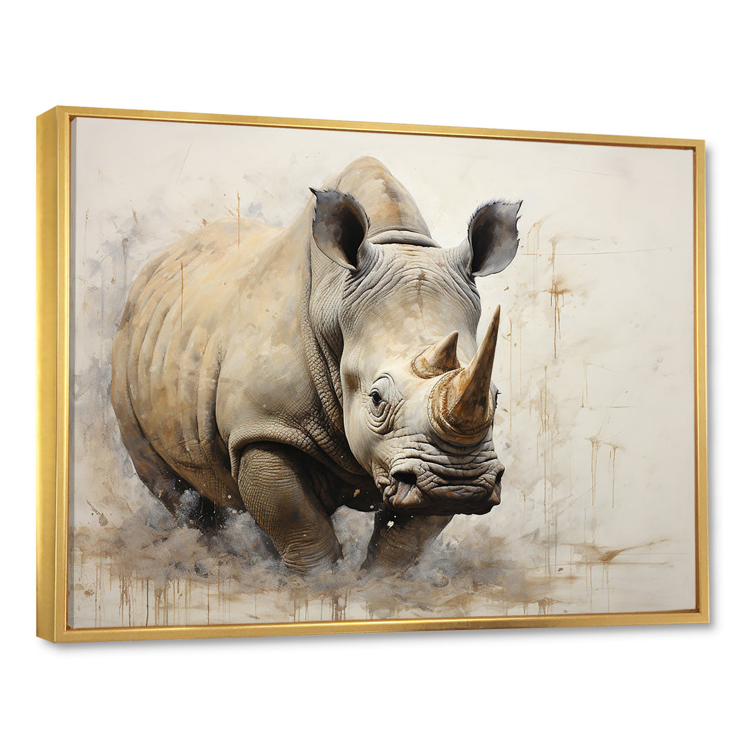 Mighty Strong Rhinoceros - Gray Rhinoceros Wall Art