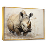 Mighty Strong Rhinoceros - Gray Rhinoceros Wall Art