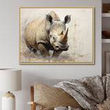 Mighty Strong Rhinoceros - Gray Rhinoceros Wall Art
