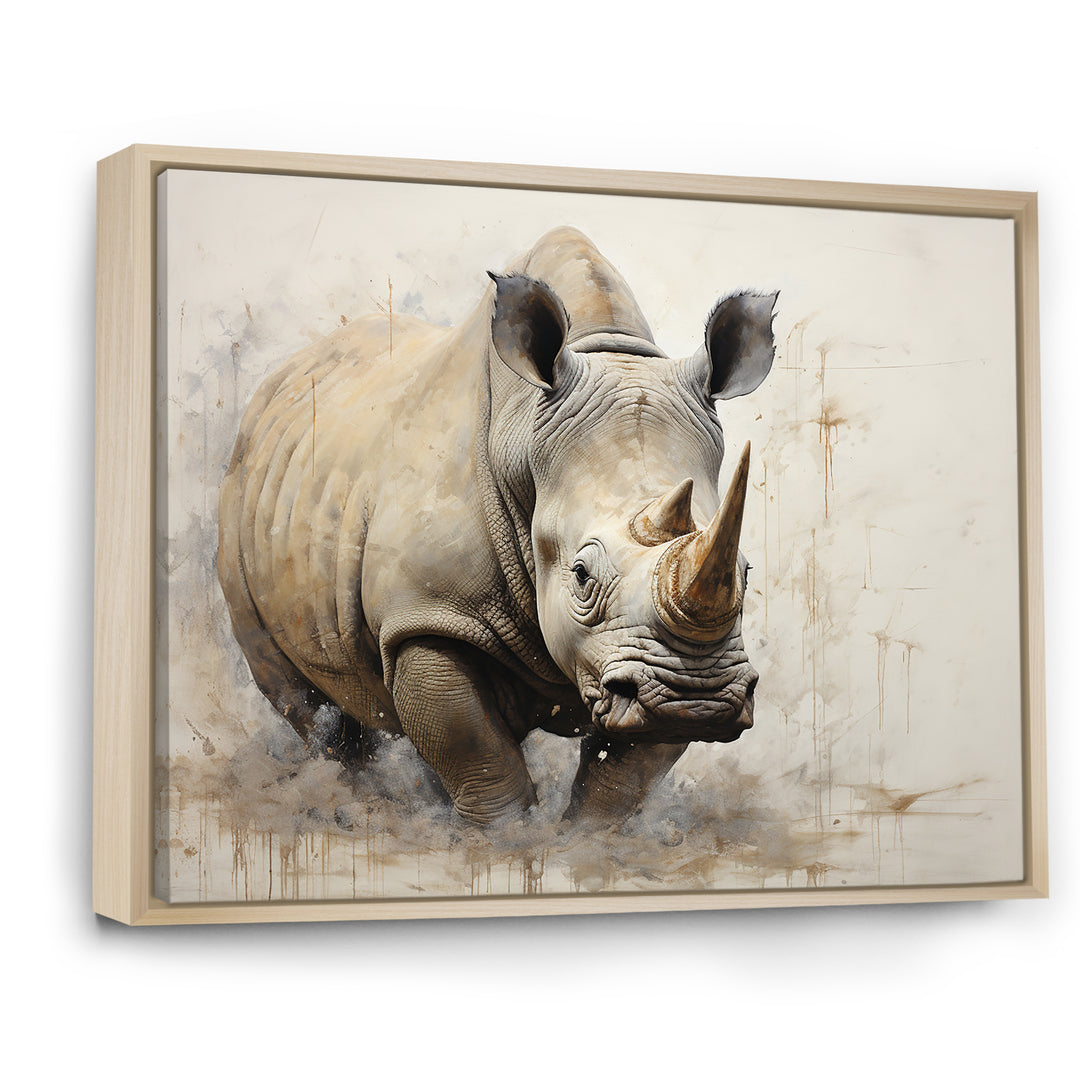 Mighty Strong Rhinoceros - Gray Rhinoceros Wall Art