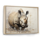 Mighty Strong Rhinoceros - Gray Rhinoceros Wall Art
