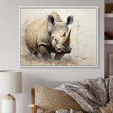 Mighty Strong Rhinoceros - Gray Rhinoceros Wall Art