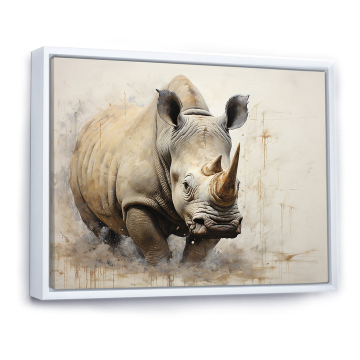 Mighty Strong Rhinoceros - Gray Rhinoceros Wall Art