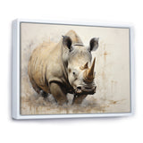 Mighty Strong Rhinoceros - Gray Rhinoceros Wall Art