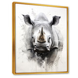 Mighty Stampede Rhinoceros - Rhinoceros Large Canvas Wall Art