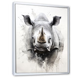 Mighty Stampede Rhinoceros - Rhinoceros Large Canvas Wall Art