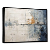 Abstract Blue Beige Road Collage II - Abstract Canvas Wall Art