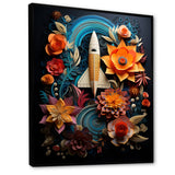 A Surrealism Space Shuttle Launch - Rocketship Canvas Wall Art