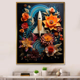 A Surrealism Space Shuttle Launch - Rocketship Canvas Wall Art