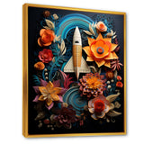 A Surrealism Space Shuttle Launch - Rocketship Canvas Wall Art