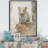 Minimalism Squeaky Rodent - Rodent Living Room Wall Art
