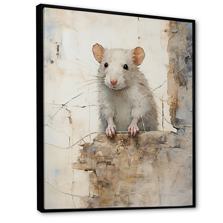 Minimalism Squeaky Rodent - Rodent Living Room Wall Art