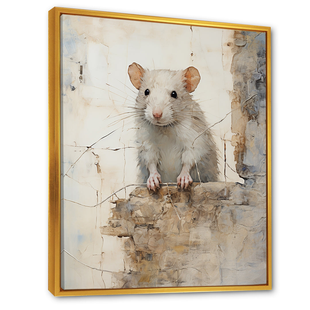 Minimalism Squeaky Rodent - Rodent Living Room Wall Art